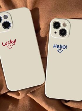 简约英文情侣手机壳适用于iPhone17Air苹果16proma/15plusOPPOreno14华为p70VIVOiqooneo9小米三星