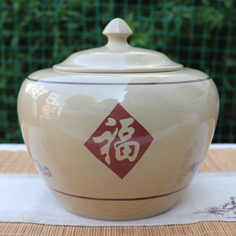 云南建水紫陶茶具储茶罐家用密封白陶储茶罐杨春丽大师龙蛋醒茶罐