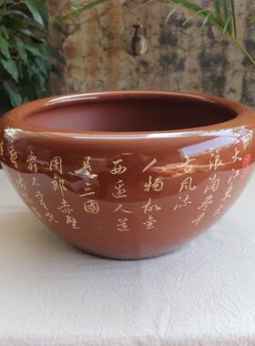 摆设云南建水风水缸聚宝盆紫陶器