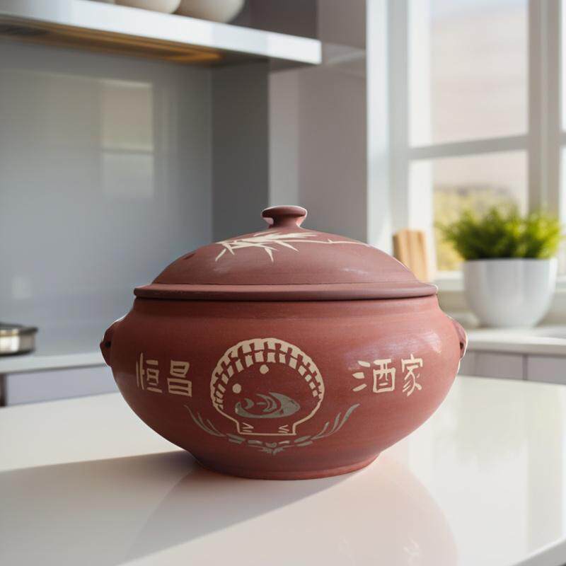 云南建水紫陶汽锅鸡蒸锅煲汤锅2号哑光家用紫陶气锅国营老厂老锅
