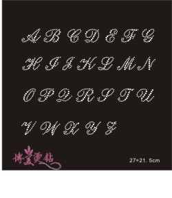 字母烫钻可定制名字可换色