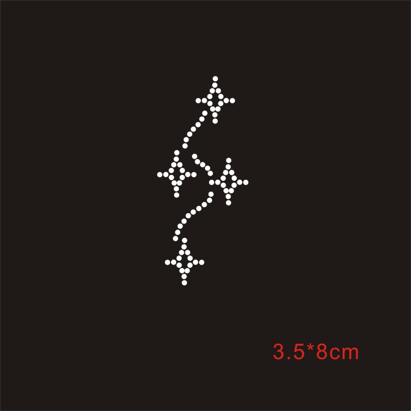服装辅料小星星烫钻可拼接可定制成品图可换色烫钻DIY1123