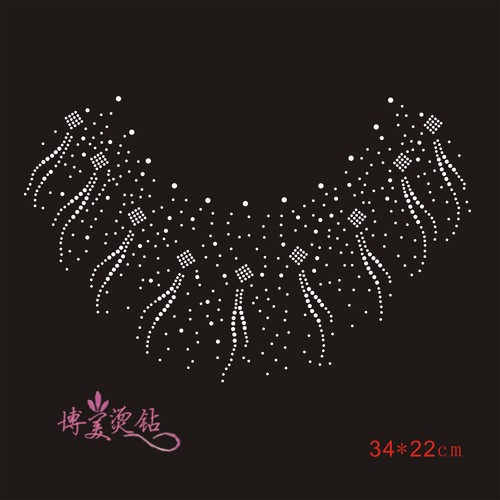 毛衫礼服领口烫钻可定制可换色