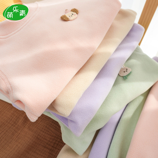 宝宝加绒套装冬季分体一岁加厚一体绒秋衣秋裤打底内穿儿童保暖衣