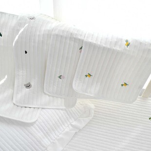 宝宝头枕巾纯棉a类吸汗透气夏大号初生新生婴儿云片枕平吐奶枕垫