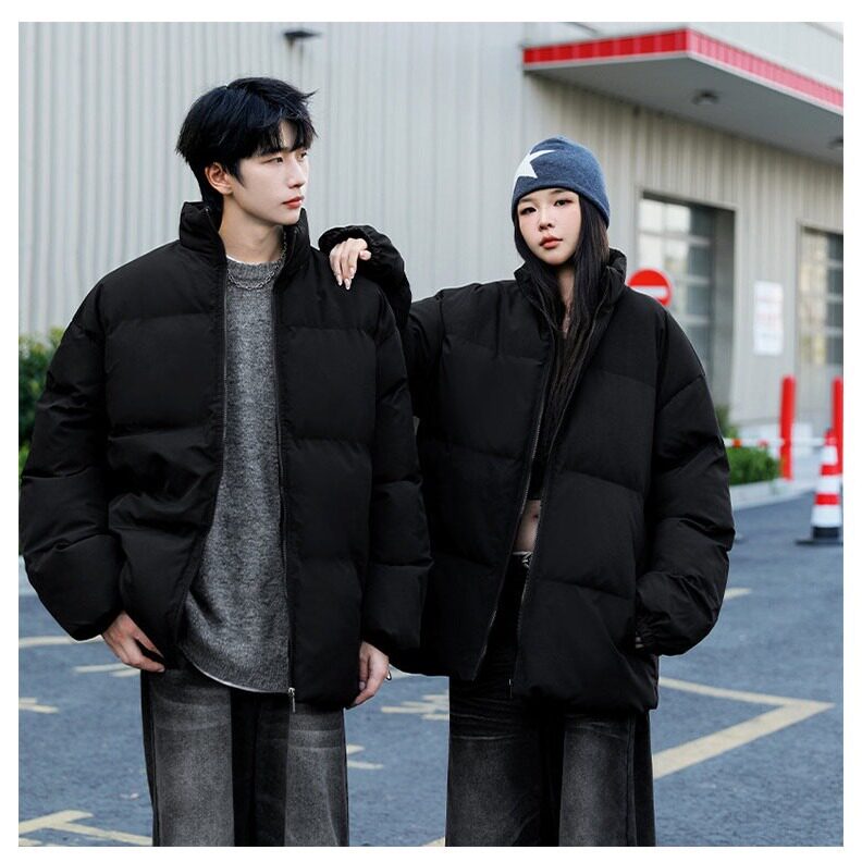 秋冬季加厚白鸭羽绒服男士装2025年加厚棉衣外套男生棉袄面包情侣