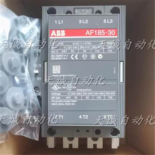 原装ABB接触器AF185-30-11 100-250VAC 1SFL491001R7011 现货询价