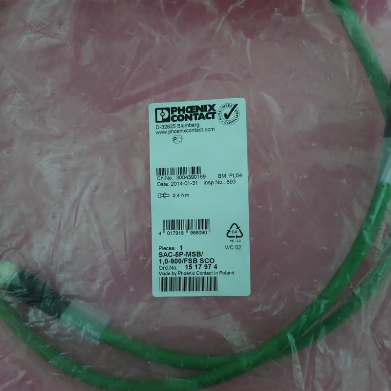 全新原装正品菲尼克斯 SAC-5P-MSB/1,0-900/FSB SCO 1517974 询价