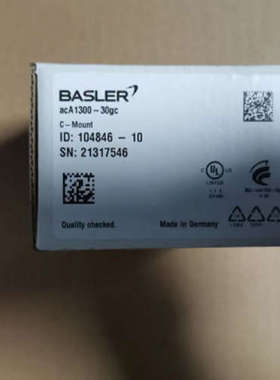 BASLER/巴斯勒 acA1300-30gc 工业检测彩色CCD相机 130万像素议价