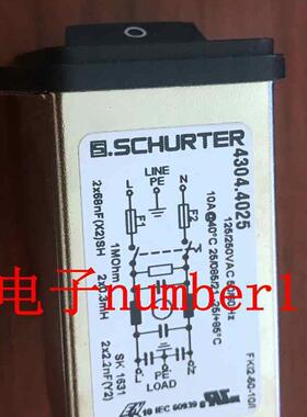 4304.4025  Schurter 滤波器 全新原装 现货 正品询价
