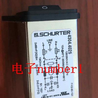 4304.4025  Schurter 滤波器 全新原装 现货 正品询价