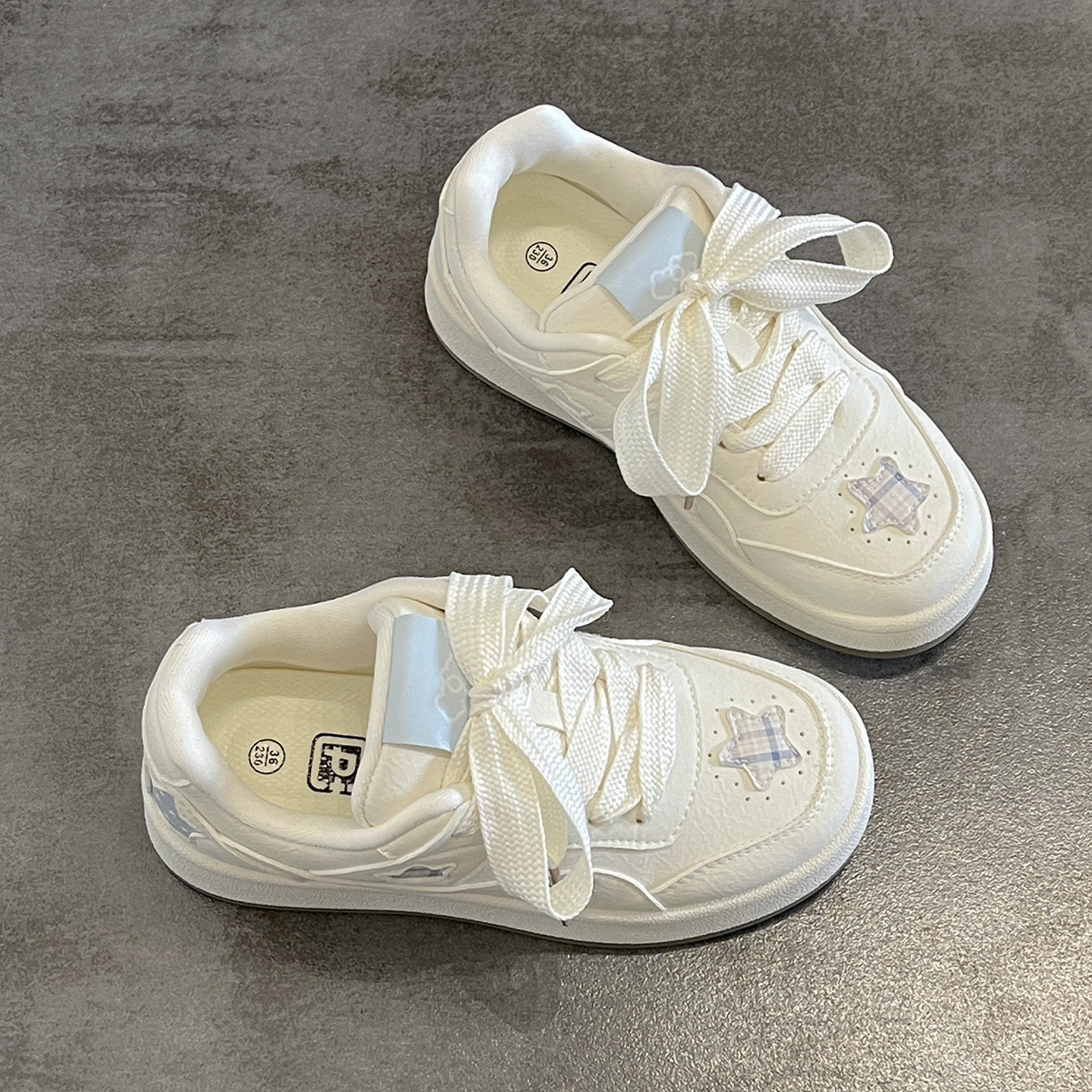 绵羊盒子2026新款春季厚底小白鞋女小众不撞款百搭面包鞋星星板鞋,女鞋,休闲板鞋,淘宝优惠券,粉丝福利购,淘宝优惠卷