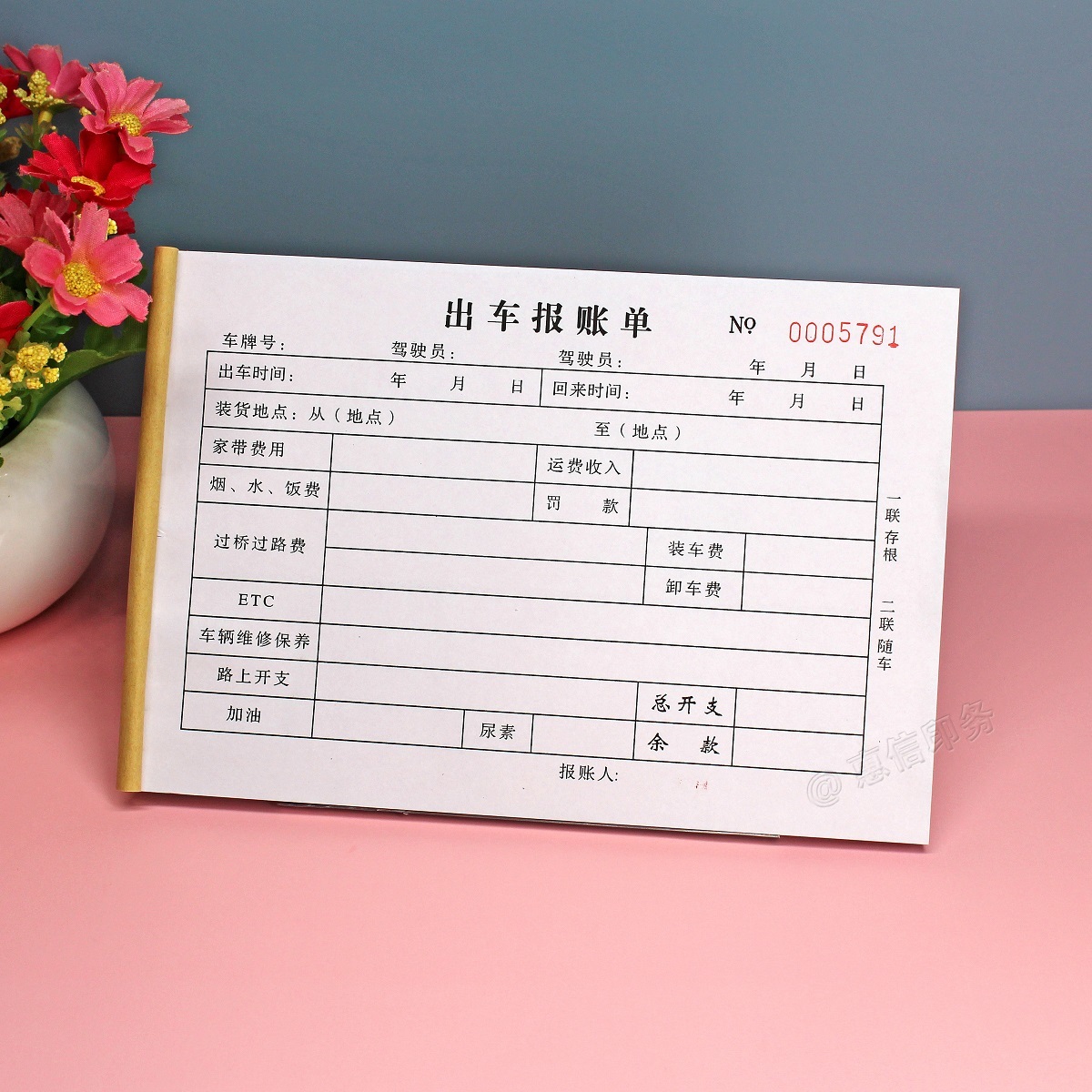 物流运输车队司机出车报账单一二联货车运输运费开支明细表记录表