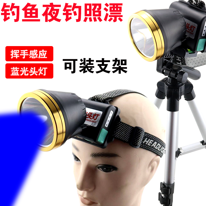 夜钓感应可上三脚架输出头灯带