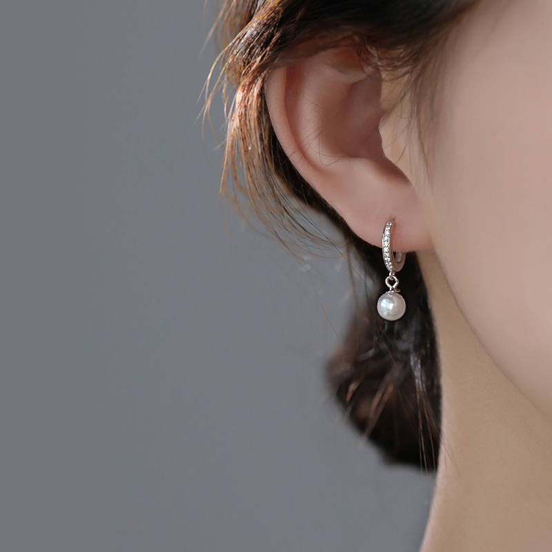 925纯银仿珍珠耳环
