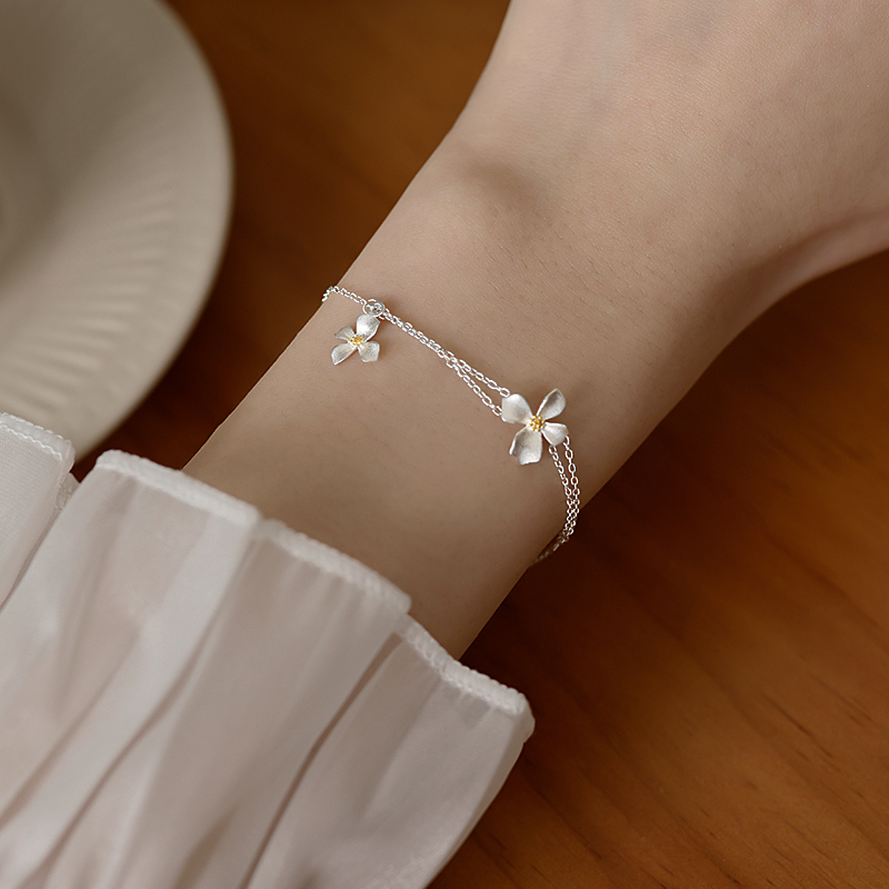 999纯银栀子花手链女2025新款