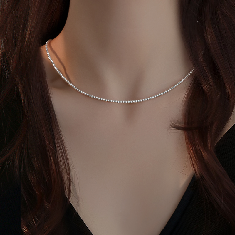 银奥925纯银施家珍珠项链