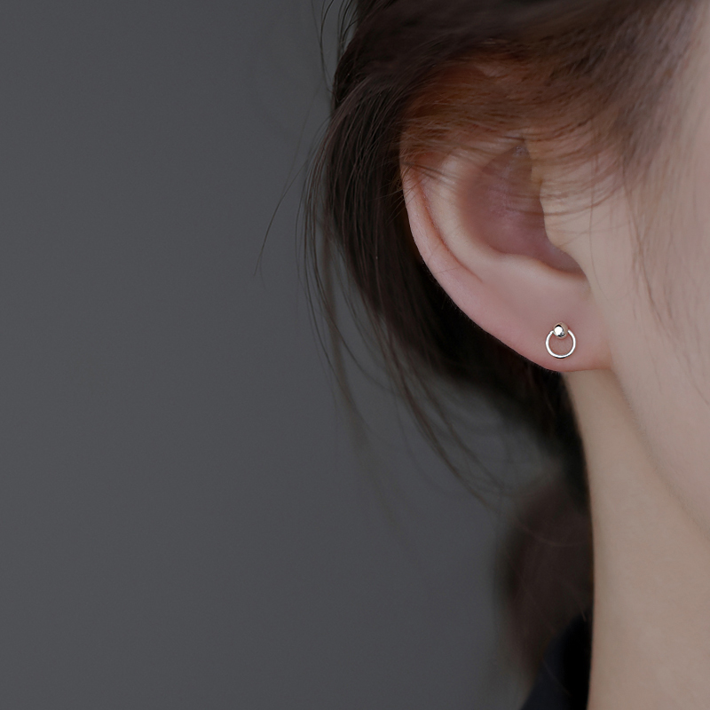 纯银纯银ins睡觉免摘小巧养耳洞