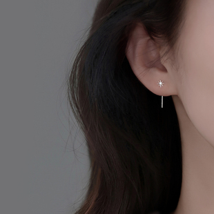 高级感耳坠 耳环耳饰精致时尚 999纯银八芒星耳钉女2026新款 爆款