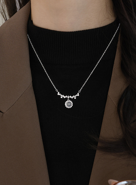 999足银星星点点玉髓项链