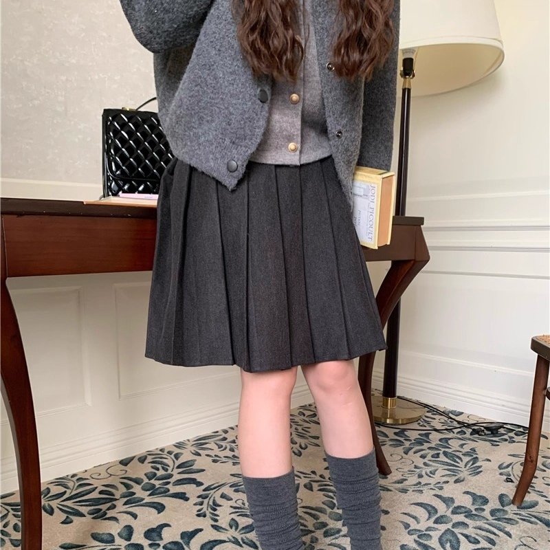 女子高中miu系毛呢半身裙