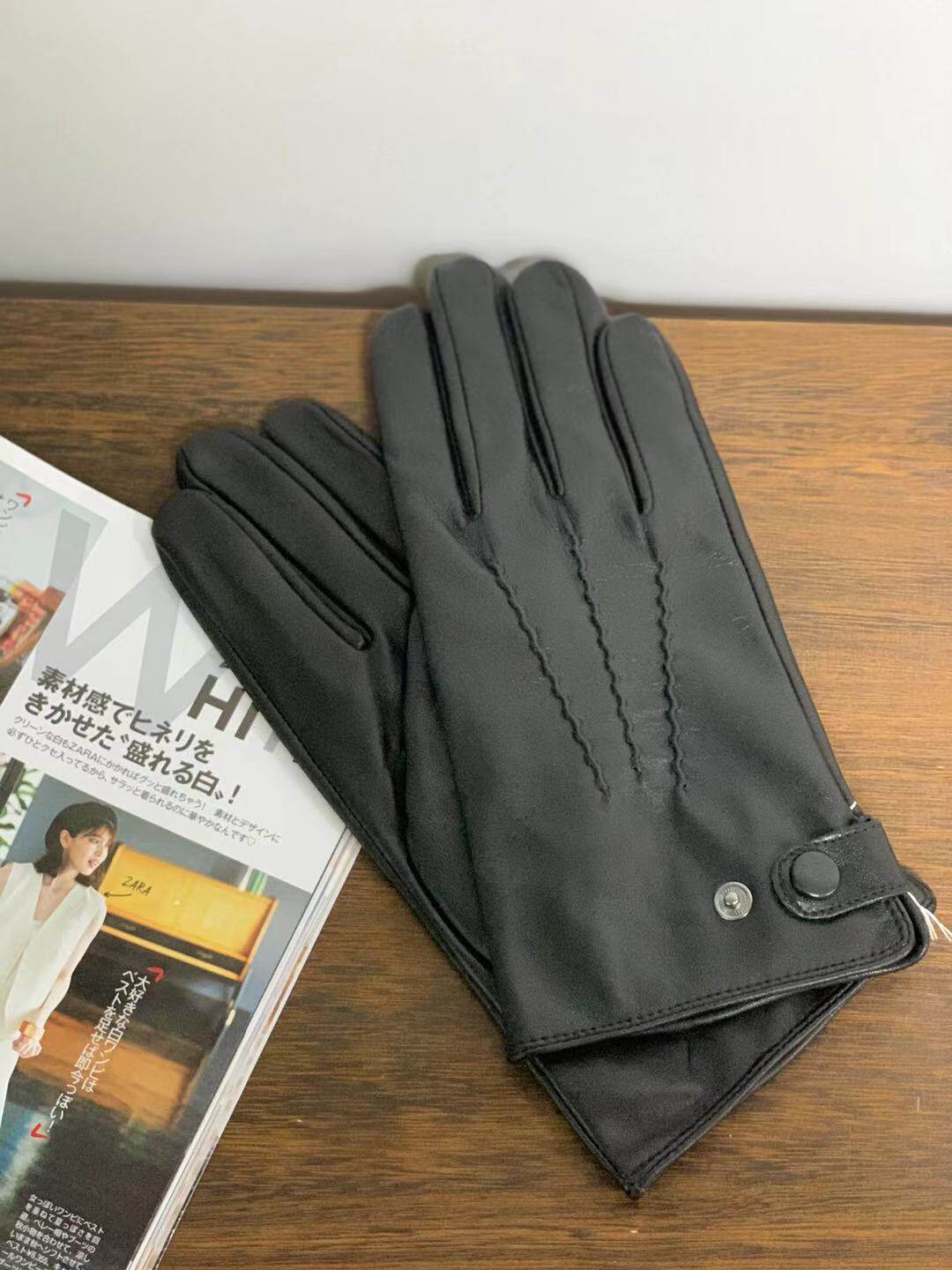 新年特价出口日本高品质秋冬男士手机触屏保暖时尚真皮羊皮手套