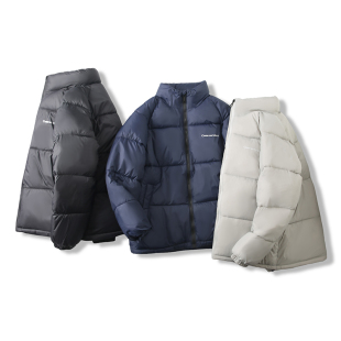 工厂清货！软面无帽立领时尚休闲男款冬季加厚防水情侣棉服棉衣潮