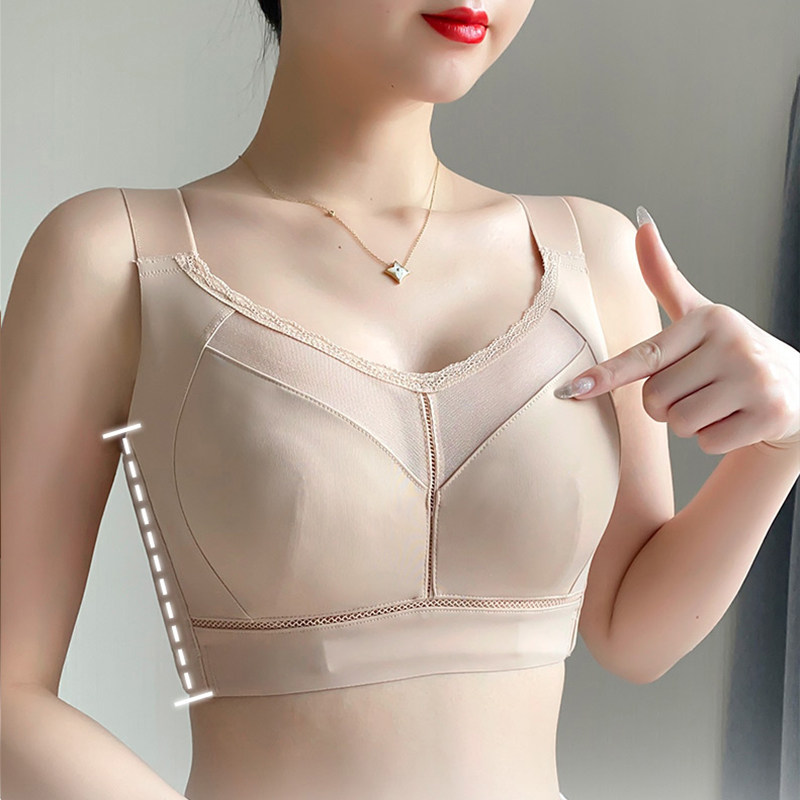 无痕软钢托大胸显小胸内衣薄款大码全罩杯聚拢收副乳承托舒适文胸