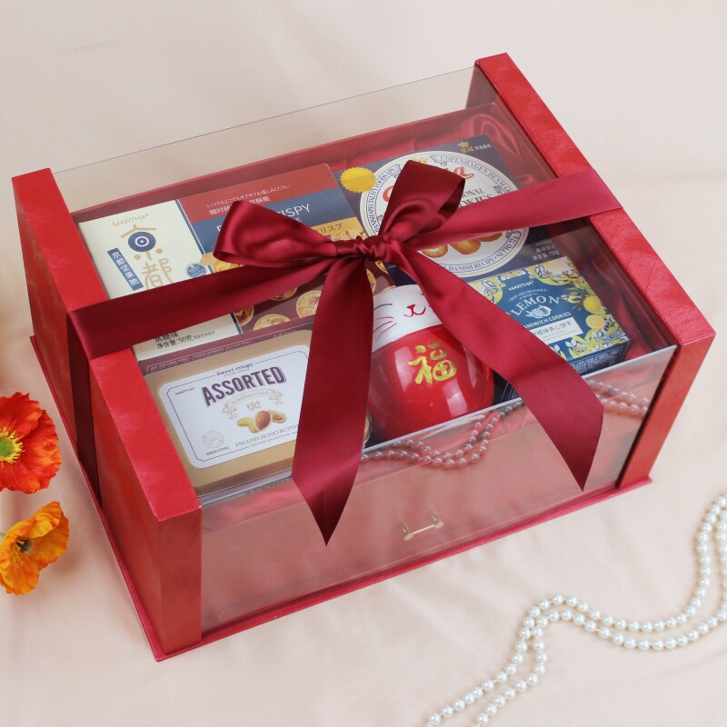 超大号高档透明大礼盒成品寿宴回礼节日节庆送领导亲戚客户伴手礼