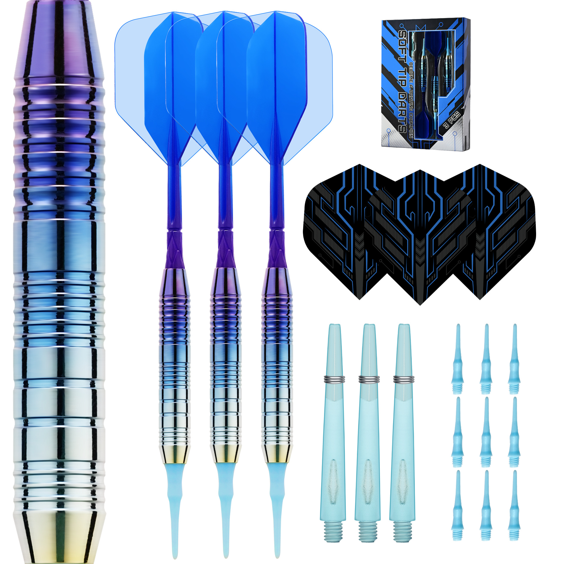 新款高颜值3支软头飞镖套装