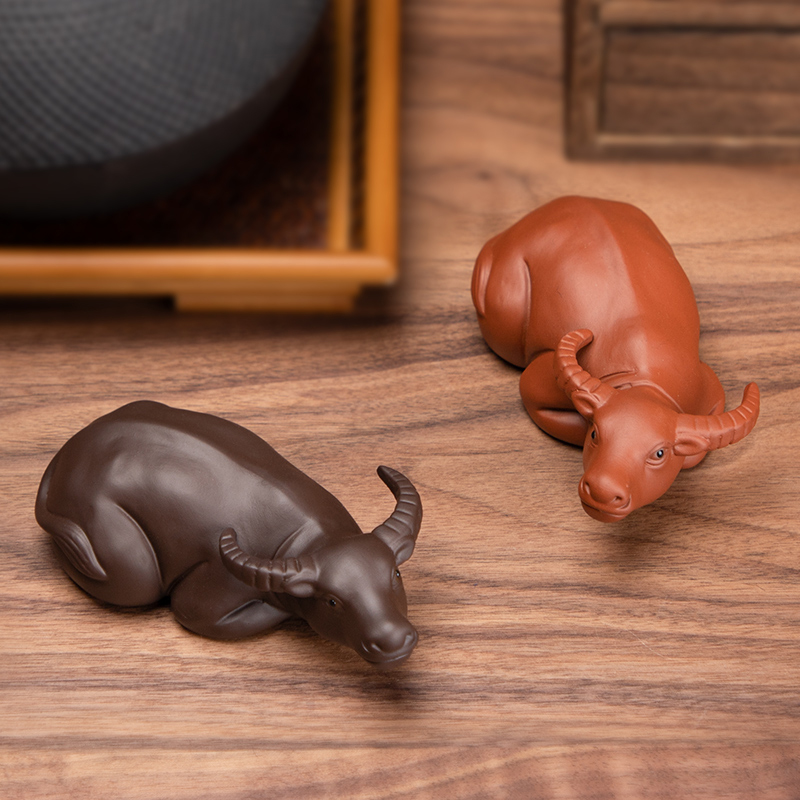 小牛装饰扭转乾坤生肖紫砂茶宠