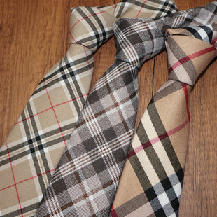 8cm 商务7 男个性 时尚 领带英伦 手感舒适新款 休闲潮流韩版 格子正装