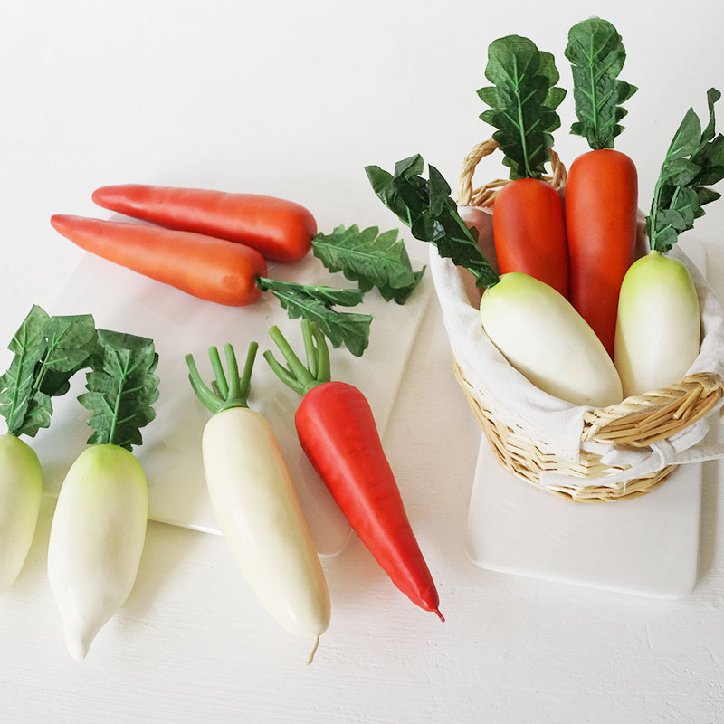 仿真胡萝卜洋葱模型 装饰蔬菜 Lmdec田园蔬果饰品 厨房菜篮装饰品