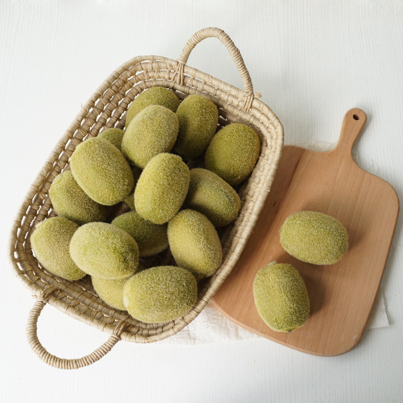 高仿真植毛猕猴桃 果盘装饰 教学道具 lmdec仿真水果蔬菜模型