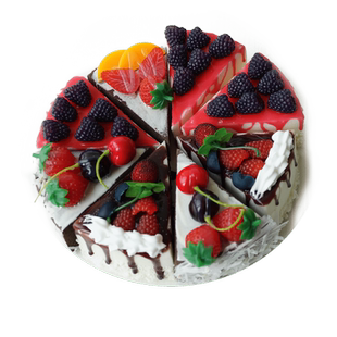 三角形水果蛋糕模型 可拼凑 Lmdec仿真假水果蔬菜道具板房装饰品