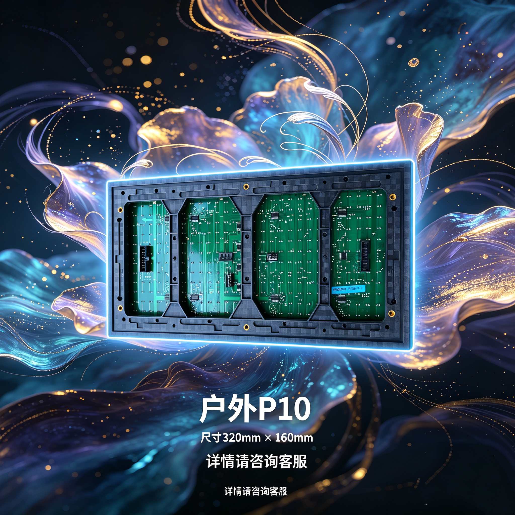 户外P10单色LED显示屏防水滚动字幕单色走字彩色电子广告高亮度