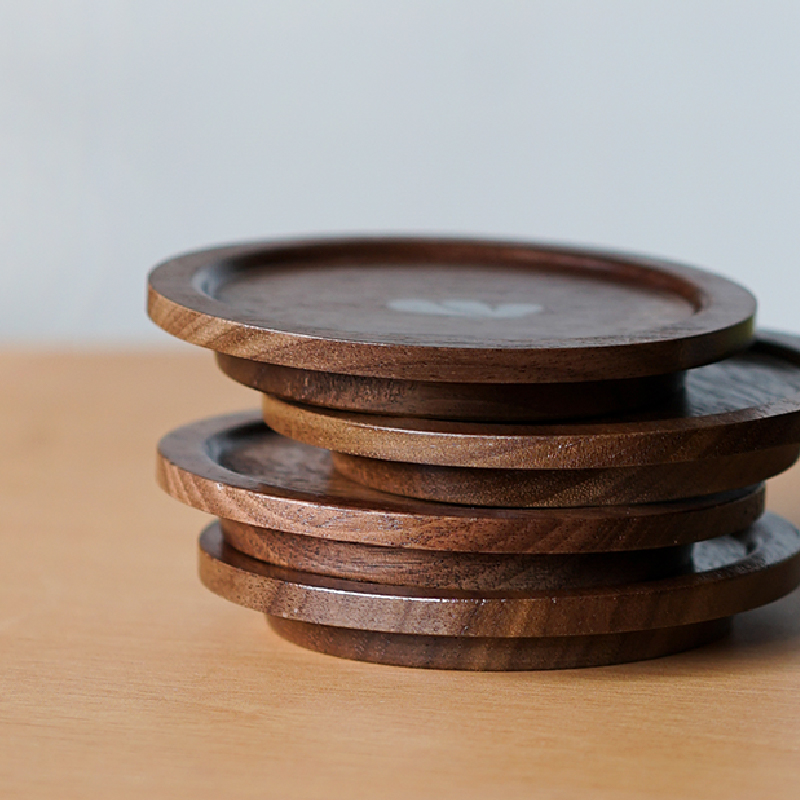 杯垫可爱日式胡桃木通用微瑕疵