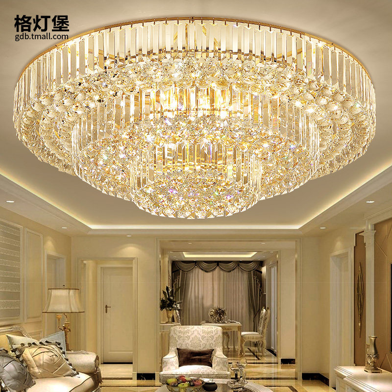 客厅水晶灯LED吸顶灯现代简约大气豪华饭厅卧室灯具2025新款主灯