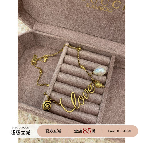 F boutique「沧海遗珠」ch1oe私物开版!!巨好搭配!字母珍珠choker