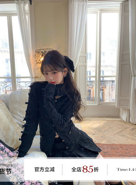 F boutique 25k蝴蝶结高领亮片毛衣+短袖圆领针织衫