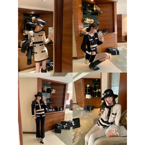 F boutique【5折宠粉】小香25k高奢定染山100%羊绒针织套装
