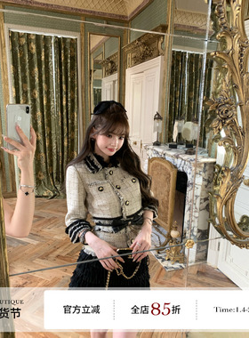 F boutique 金秋麦穗 4w+中古复刻绝版珍藏重工流苏蕾丝小香外套