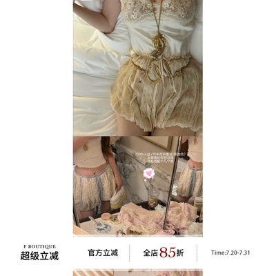 F boutique「本期怒推!!!」Ch1oe定染100人丝+15米蕾丝拼接灯笼裤