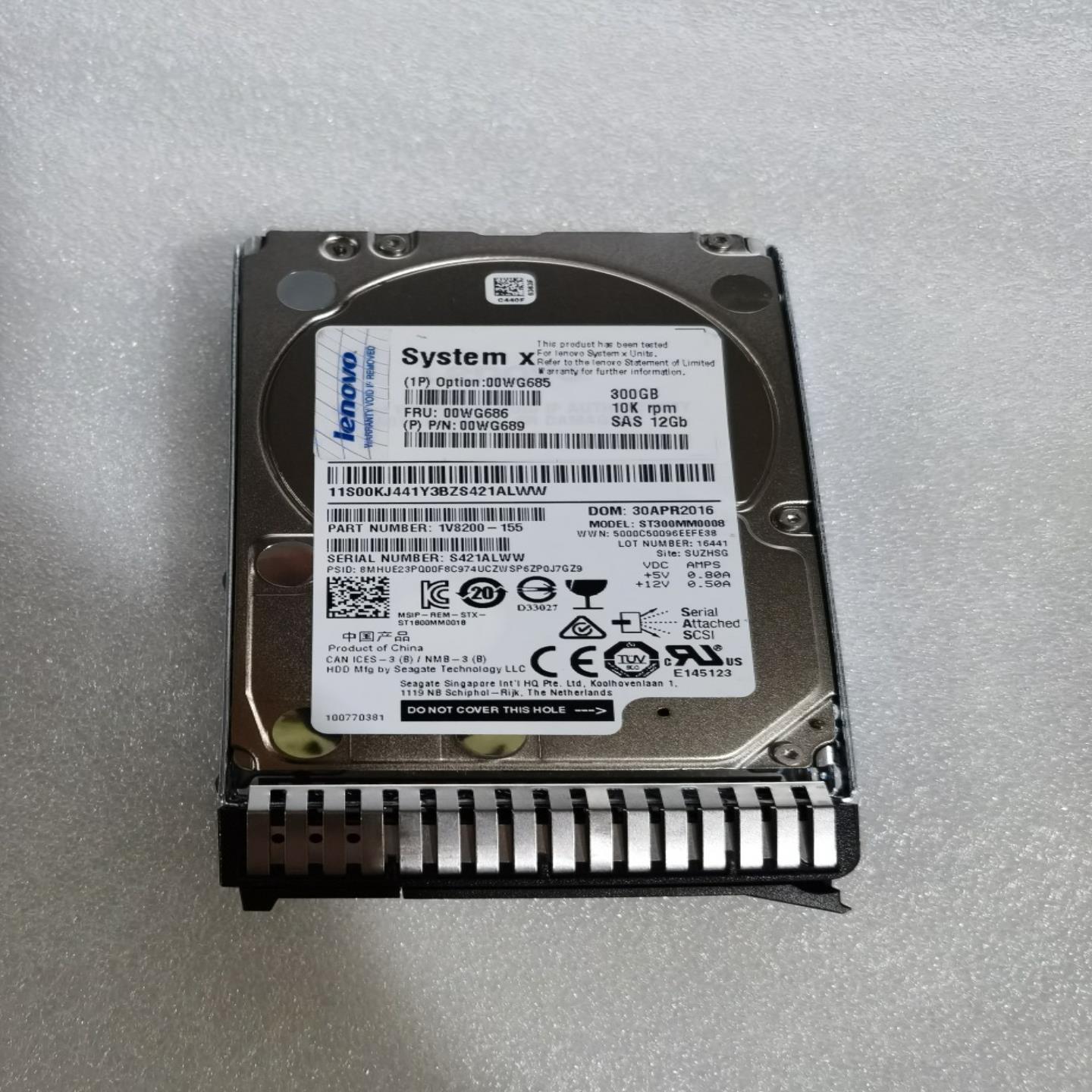 IBM M5 X6 00WG685 00WG686 300GB 10K 12Gbps SAS 25询价
