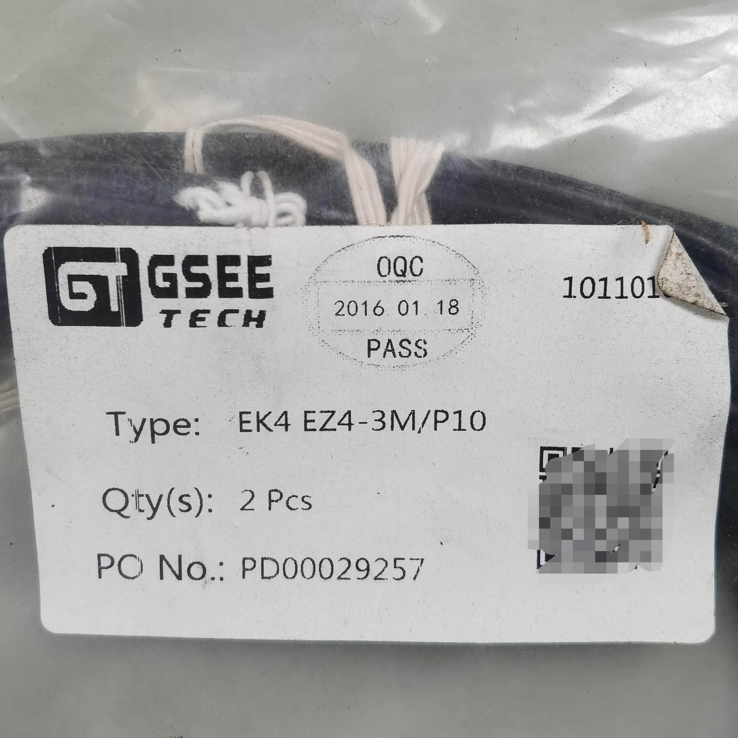 吉诺 EK4 EZ4-3MP10   PD00029257  M12  3m 4针公母头