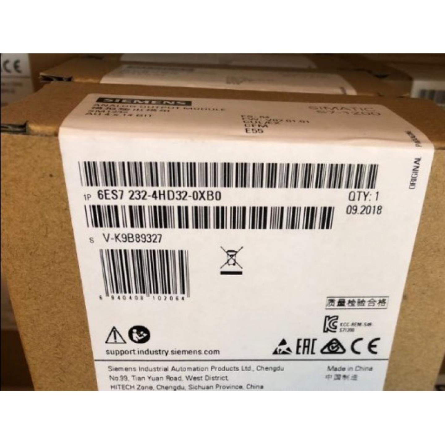 西门子PLC S7-1200模拟输出模块SM 1232原装6ES72324HB320XB0询价