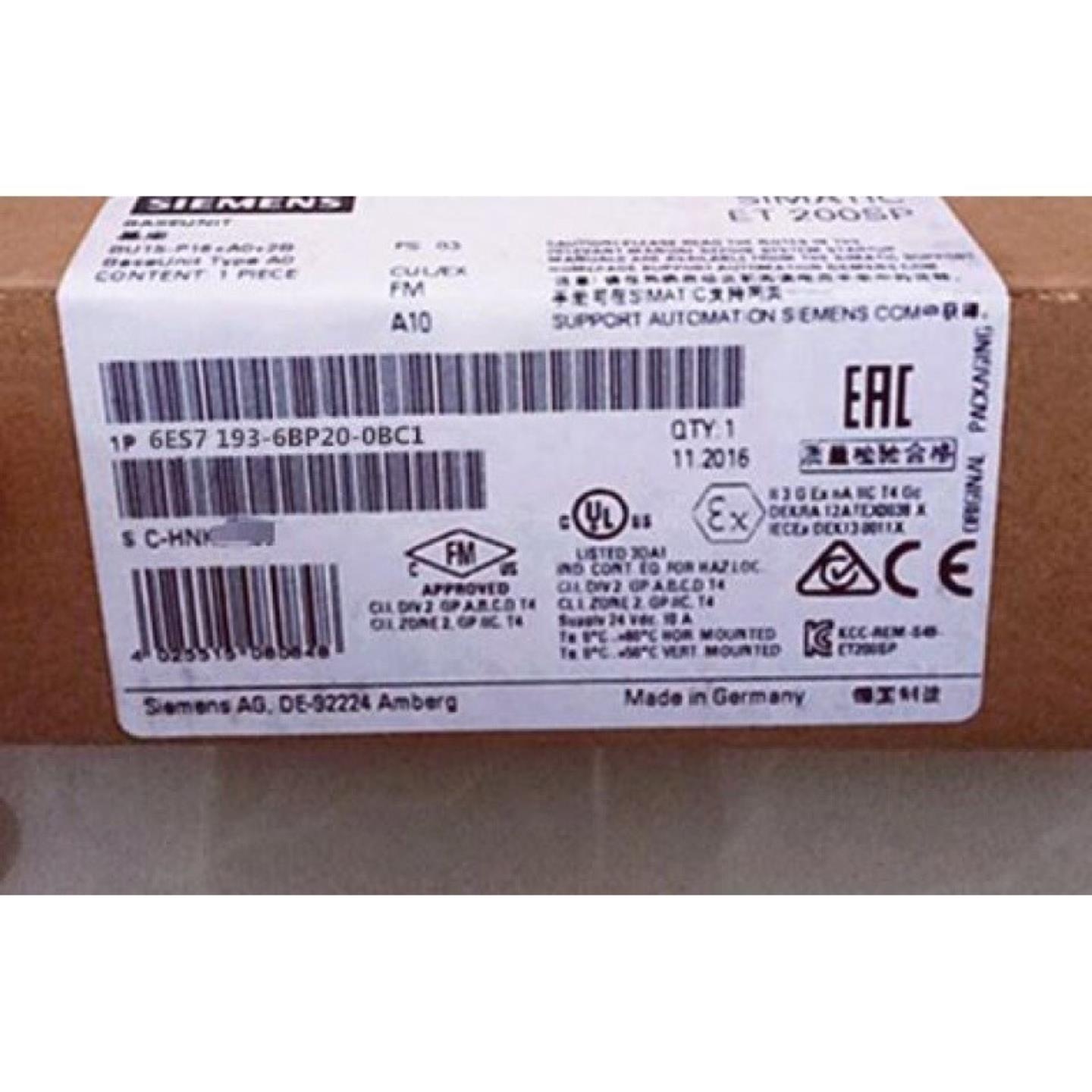 西门子6ES7193-6BP20-0BB1原装ET200SP基本单元6ES71936BP20询价