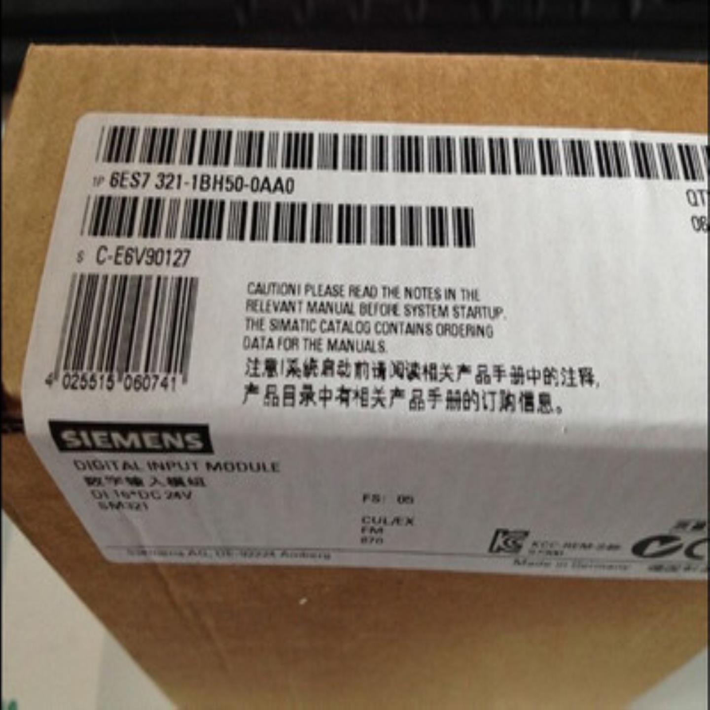 6ES7321-1BH50-0AA0西门子S7-300数字量输入模块6ES73211BH50询价