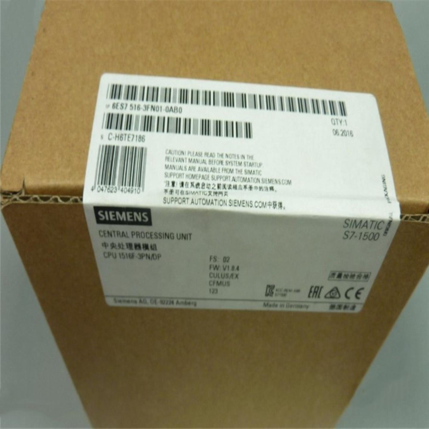 6ES7516-3FN01-0AB0 CPU1516F-3PNDP中央处理器6ES75163FN01询价