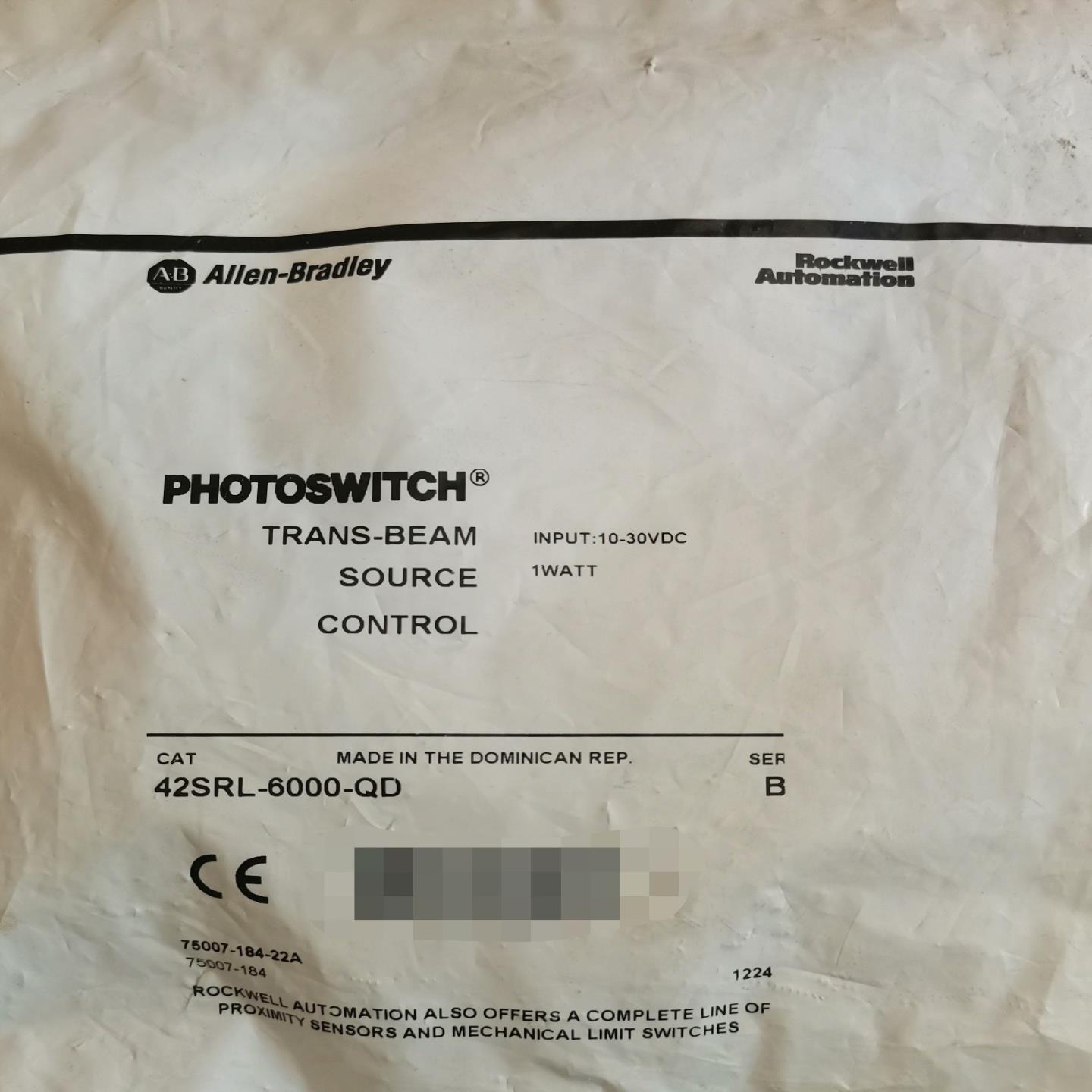 供应42SRL-6000-QD  美国罗克韦尔AB光电传感器现货供应优惠询价